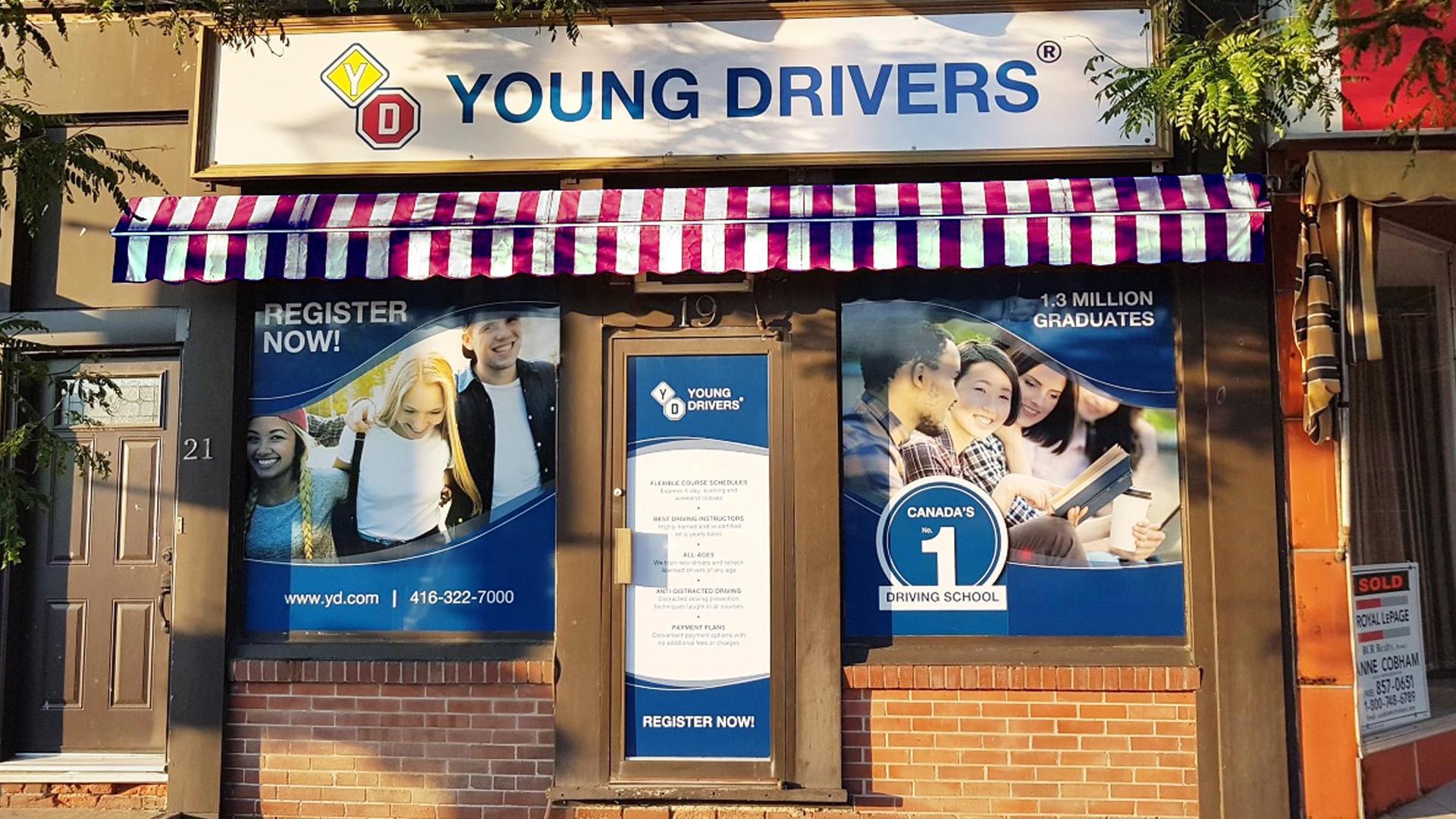 Young drivers franchise, young drivers franchise owner, young drivers store front